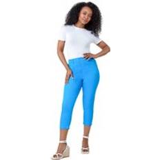 Turquoise Jeans Roman Petite Stretch Crop Denim Jegging in Turquoise