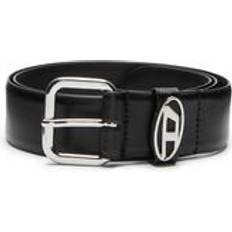 Diesel Skärp Diesel Ceinture En Cuir Avec Plaque À Logo - Noir