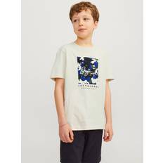 Naturel T-shirts Jack & Jones T-shirt Garçon Junior Taille Écru