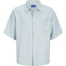 Herre - Turkis Skjorter Jack & Jones Wide Fit Skjorte