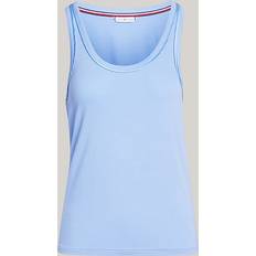 Damen - Polyester Schlafanzüge Tommy Hilfiger Schlafanzug-Oberteil, U-Ausschnitt, für Damen, blau