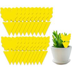 White Pest Control LimbO 50 Pack Sticky Insect Traps Flying Plant Insects Such