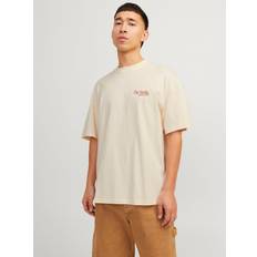 Gul - Jersey T-shirts Jack & Jones Printet Crew T-shirt