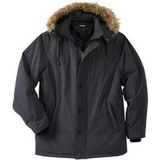 6XL - Women Coats KingSize Big & Tall Arctic Down Parka With Detachable Hood And Insulated Cuffs Charcoal 3XLT