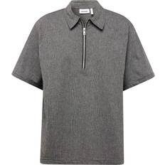 Weekday Polos Weekday Poloshirt 'Dejan' hellgrau schwarz