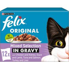 Pets Felix Mixed in Gravy Cat Food 12x100g, Pack 4