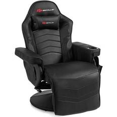 High back chair Costway Ergonomic High Back Massage Gaming Chair with Pillow-Black