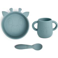 Vaskemaskinvennlig Barneserviser Nuuroo Ebba Silicone Dinner Set 3-pack