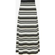 3XL - Slim Skirts Ganni Future Striped Rib Long Skirt Elastane/Polyamide/Viscose Women's Multicolor