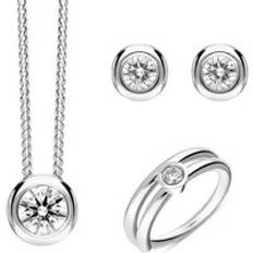 Diamond - Women Jewellery Sets Bloch 18ct White Gold Diamond Three Piece Gift Set