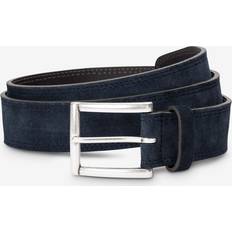 Blue Belts Allen Edmonds Bourbon Street Suede Dress Belt in Navy