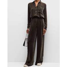 Velvet Clothing ATM Anthony Thomas Melillo High-Rise Velvet Wide-Leg Pants