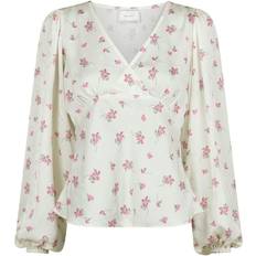 Neo Noir Tops Neo Noir Jane Cute Rose Top Met Bloemenprint - Creme