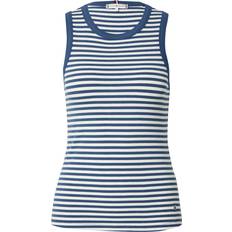 Tommy Hilfiger S Mouwloze shirts Tommy Hilfiger Gestreepte Top - Marine/Wit