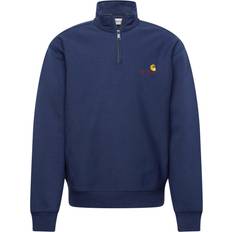 Carhartt WIP Half Zip American Script Sweatshirt - Blue