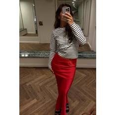 Neo Noir Vicky Heavy Sateen Skirt - Punainen