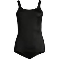 Lands' End L Swimsuits Lands' End Women's Long Tummy Control Chlorine Resistant Soft Cup Tugless One Piece Swimsuit Black 16L