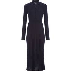 Cashmere Dresses Gabriela Hearst Ardor Cashmere Blend Ribbed Midi Dress - Blue