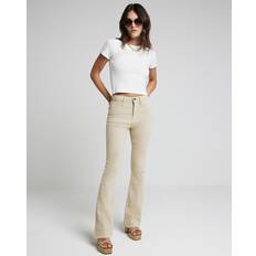 Beige Jeans River Island Womens Beige High Waisted Kickflare Jeans 14R