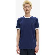 Unisex T-shirts Fred Perry Men's Taped Ringer T-Shirt Carbon Blue