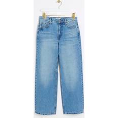 River Island Avslappnade Jeans Med Raka Ben - Mellanblå