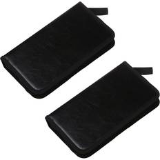 Optical Storage Tlily 2X 80 VCD DVD CD FauX Leather Case Storage Holder Organizer Black