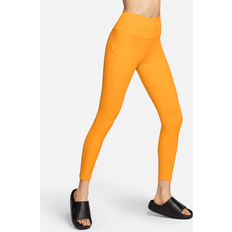 Yellow Tights Nike Women's One High-Waisted 7/8 Leggings with Pockets, Medium, Sundial