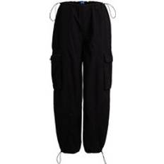 HUGO Oversized-fit parachute trousers in cotton poplin