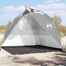 Camping & Outdoor vidaXL Beach Tent Grey Quick Release Waterproof