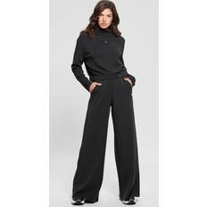 Guess Mujer Pantalones Guess Mid Rise Wide Leg Pant Black