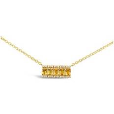 Le Vian 14K 0.97 ct. tw. Diamond & Yellow Sapphire Adjustable Necklace