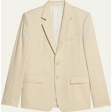 Beige Suits Helmut Lang Men's Classic Linen-Blend Blazer SUMMER