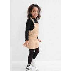 Brown Dresses Bonprix Kids Button Pinafore Dress Coffee