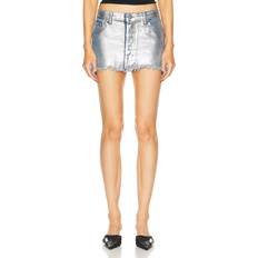 Short Skirt - Silver Skirts EB Denim Micro Denim Skirt in Denim-Light. L, S, XL