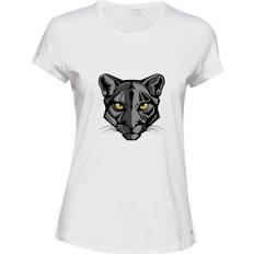 Gildan White, 2XL Black Panther Panthera Leopard Jaguar Cat Animal Ladies Women T Shirt Tee Top