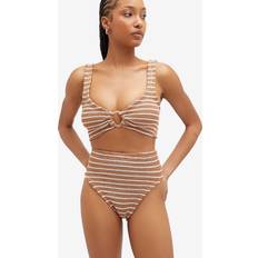 One Size Bikinitrusser Hunza G Women's Nadine Bikini Metallic Cocoa/White One
