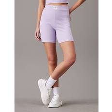 Calvin Klein Purple Trousers & Shorts Calvin Klein Slim Ribbed Cotton Shorts Purple