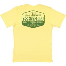 Top of the World John Deere Men's Label/Sign Short Sleeve T-Shirt-Yellow-L