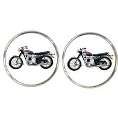 Bassin and Brown Motorbike Cufflinks Black/White