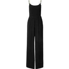 XXS Jumpsuits & Overalls Michael Kors MK Smocked Georgette Chain Jumpsuit Black Michael Kors