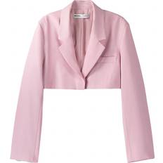 Bershka Cropped blazer lyserød Del af sæt