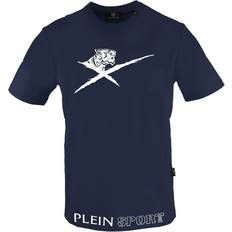 Clothing Philipp Plein Men's Sport Striking Logo Navy Blue T-Shirt Regular/36