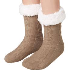 tectake Patterned cosy socks brown christmas socks, christmas sock 35-38