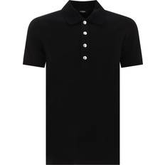 Balmain Homme Polos Balmain Balmain-Tonal Monogram Polo Nero Uomo