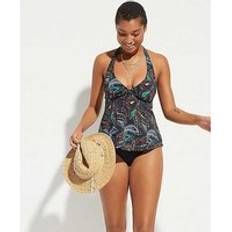Bonprix Halterneck Tankini Set Black