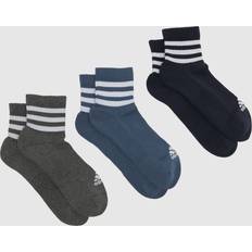 3XL Strumpor adidas 3-Stripes Cushioned Sportswear Low-Cut Strumpor - Svart/Blå/Grå