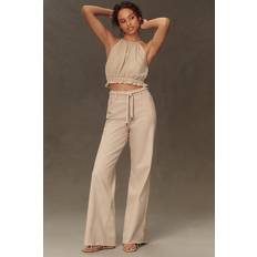 Beige - Women Jeans Good American Ease High-Rise Wide-Leg Jeans Beige