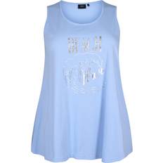 Zizzi Oberteile Zizzi VMY Tops - Blau/Silber