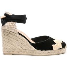 Castañer Pantoffeln & Hausschuhe Castañer Cande Suede Wedge Sandals - Black