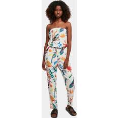 Viscosa Monos Urban Classics Jumpsuit - Petróleo Naranja Rojo Blanco